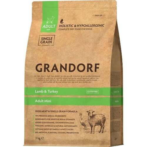 Grandorf dog adult mini jagnjetina & ćuretina 3kg Cene