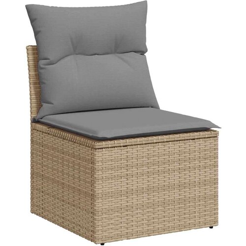 VidaXL 5-dijelni vrtni set sofa s jastucima bež od poliratana Slike