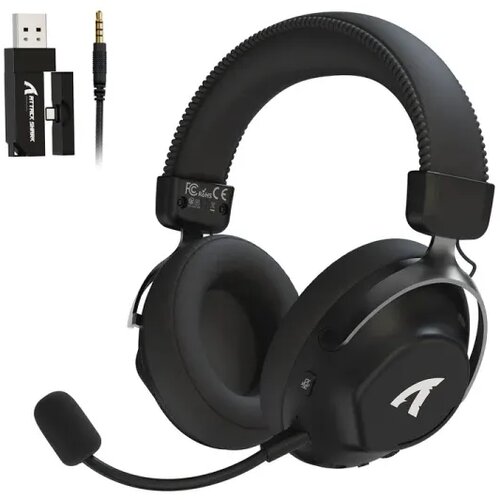 Attack Shark bežične gaming slu&amp;scaron;alice L50Pro 53mm/7.1 Surround/TriMode/1100mAh/Aluminium/Black Slike