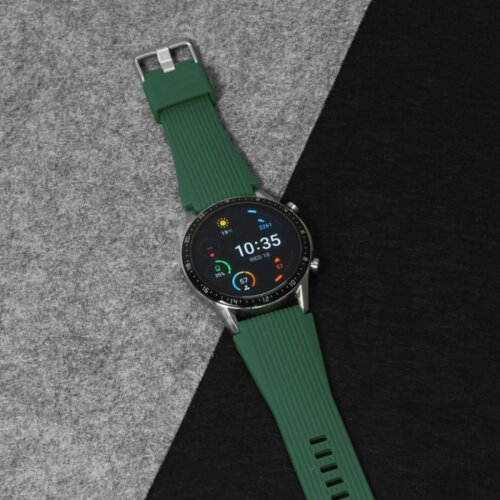  narukvica relief za smart watch 22mm zelena Cene