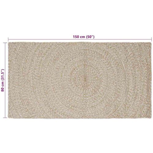  Tepih Prirodna i bijela 80 x 150 cm Juta Slike