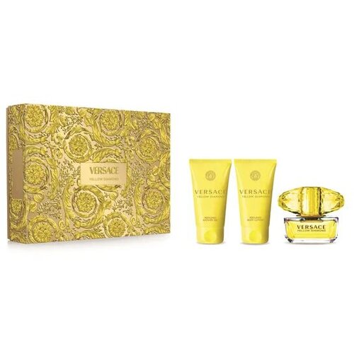 Versace Yellow Diamond EDT Toaletna voda za žene, 50 ml + Gel za tuširanje, 50 ml + Balzam, 50 ml Gift Set Cene