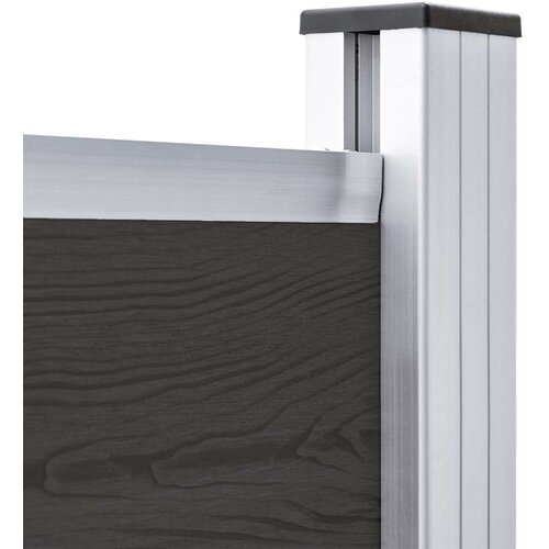  za ogradu WPC 180 x 146 cm crni Slike