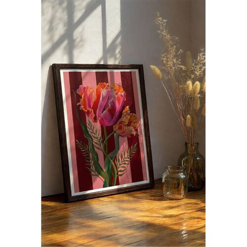 WALLXPERT Artmoscrv5-3348 Multicolor Decorative Framed MDF Painting Cene