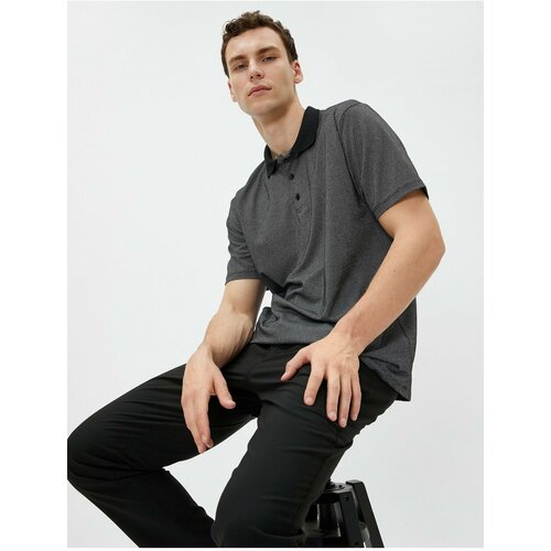 Koton Polo T-shirt - Black Slike