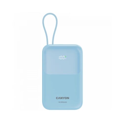 Canyon power bank OnPower 101 built-in cable 10000 mAh PD22.5W Blue Cene