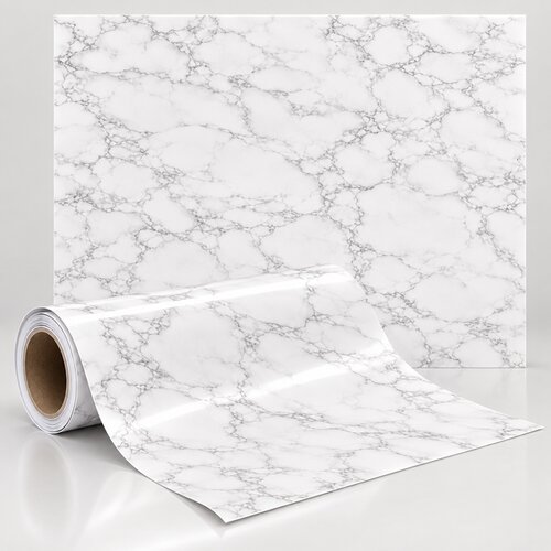  Moderna samolepljiva folija Marblex, Bela Slike