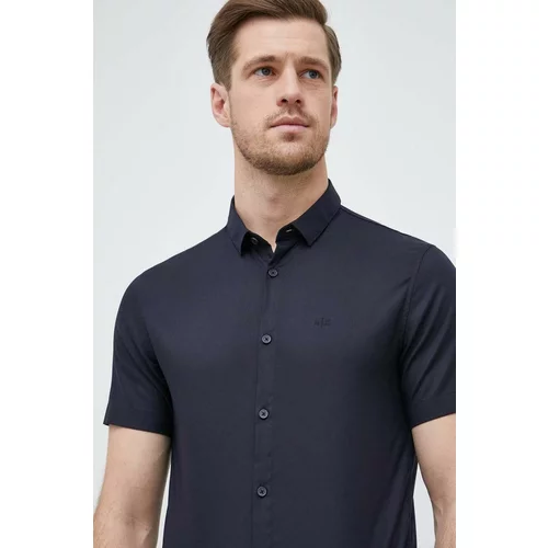 Armani Exchange Košulja za muškarce, boja: tamno plava, regular, s klasičnim ovratnikom