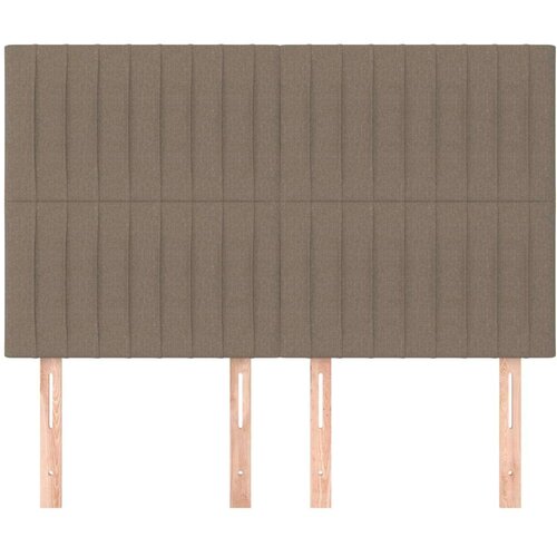  Uzglavlja 4 kom smeđesivi 72 x 5 x 78/88 cm od tkanine Slike