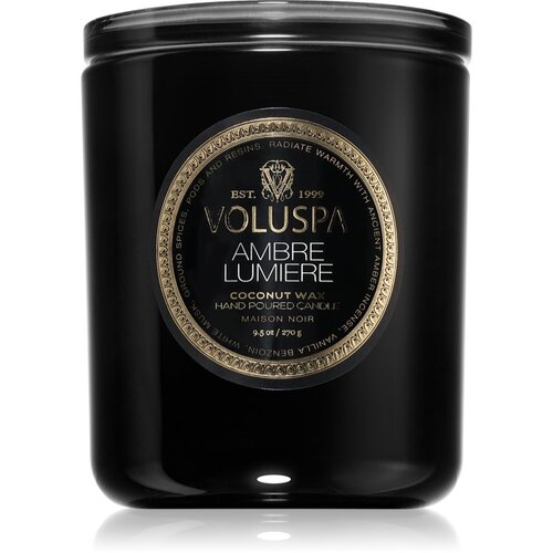 VOLUSPA Maison Noir Ambre Lumiere di&amp;scaron;eča sveča 270 g Slike