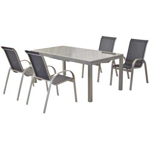 Gardenson Vrtni Set Amalfi, 5-delni, Raztegljiva Miza Slike