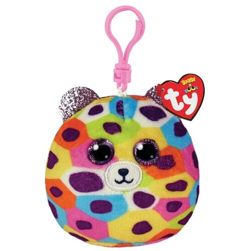 TY pli&amp;scaron; TY Squish-a-Boos Giselle leopard duginih boja, 8,5 cm, privjesak Slike