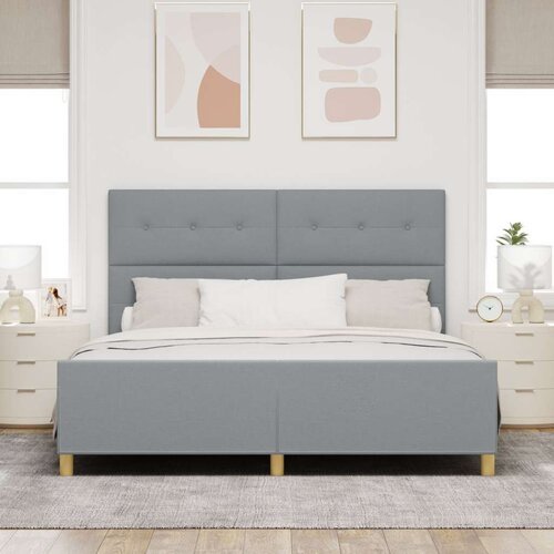  Krevet na okviru Svjetlosiva 180x200 cm Tkanina Slike