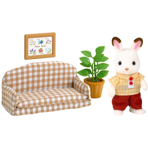 SYLVANIAN FAMILIES Obnovljeno - znaki rabe - Komplet očeta Čokoladnih zajčkov (kavč), (21642203)