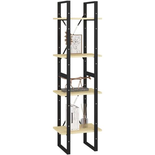 VidaXL Knjižna omara 4-nadstropna 40x30x140 cm trdna borovina Slike