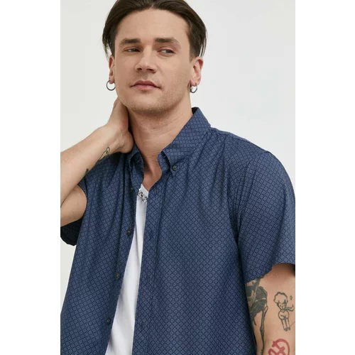 Abercrombie & Fitch Košulja za muškarce, boja: tamno plava, slim, o button-down ovratnikom