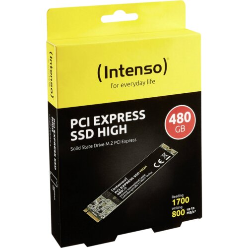 Intenso SSD M.2 2280, PCIe, kapacitet 480 GB &amp;ndash; SSD M.2 PCIe 480GB/High Slike