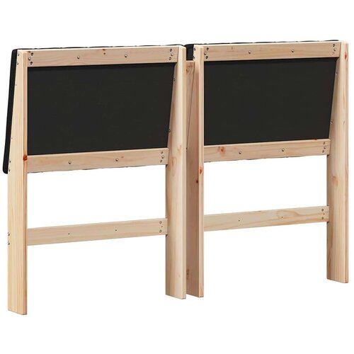 VidaXL tapecirani uzglavlje crna 135 cm čvrsto borovo drvo Slike