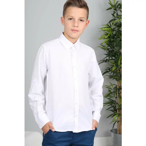 Fasardi Plain White Shirt