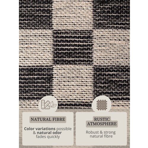 Hanse Home Crni/krem ručno rađen tepih od mje&amp;scaron;avine jute 120x170 cm Rex &amp;ndash; Slike