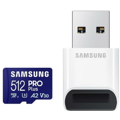 Samsung MB-MD512SB/WW PRO Plus Micro SDXC 512GB U3 + Card Reader Cene