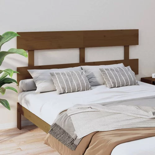 vidaXL uzglavlje za krevet boja meda 154 x 3 x 81 cm masivna borovina