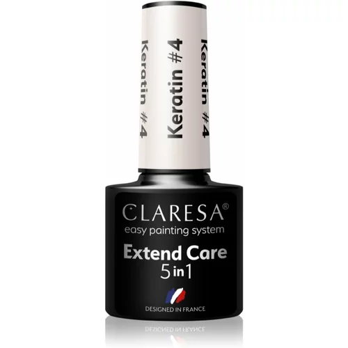 Claresa Extend Care 5 in 1 Keratin podlak za gel nohte z hranilnim učinkom odtenek #4 5 g
