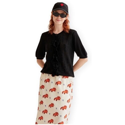 Compania Fantastica Puloverji COMPA&Ntilde;IA FANT&Aacute;STICA Knit 10245 - Black Črna Cene
