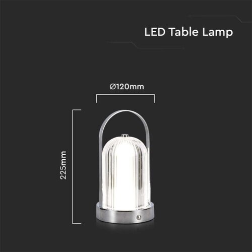  LED prigu&amp;scaron;iva stona lampa LED/1W/5V 3000-6000K 1800 mAh hrom Slike