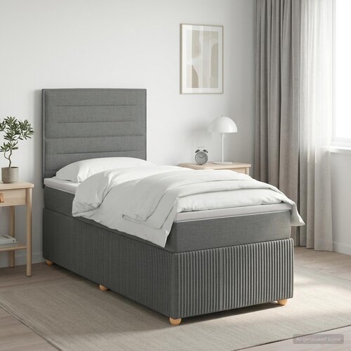  Boxspring krevet s madracem Tamnosiva 100 x 200 cm Tkanina Cene