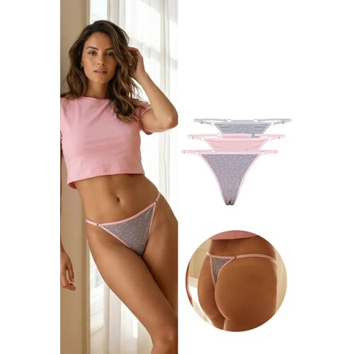 TRENDYOLMILLA Ženski set donjeg ve&scaron;a Thmss26Ku00010, 3 komada, Roze Cene