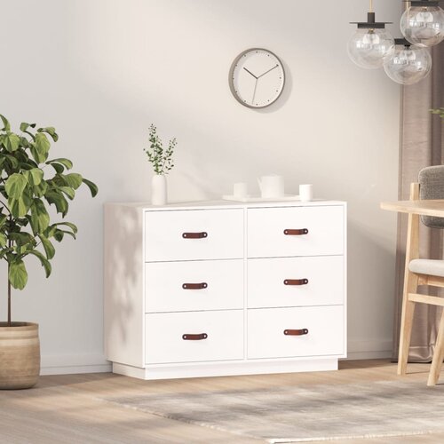 vidaXL komoda bijela 100 x 40 x 75 cm od masivne borovine Cijene