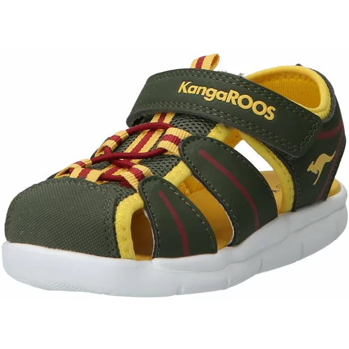Kangaroos Otvorene cipele 'K-GROBI' žuta / tamno zelena / bordo