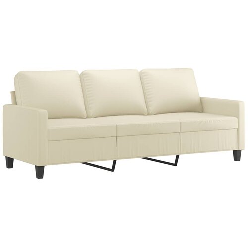  2-dijelni set sofa s jastucima krem od umjetne kože Slike