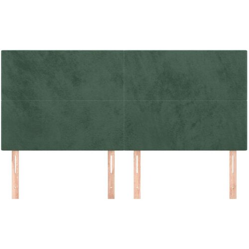  Uzglavlja 4 kom tamnozeleni 80x5x78/88 cm bar&amp;scaron;unasti Slike