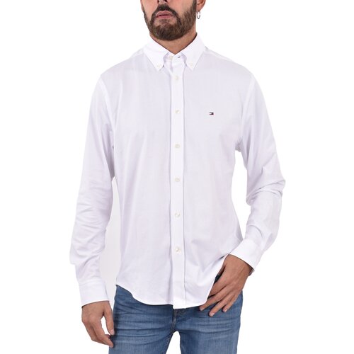 Tommy Hilfiger Srajce z dolgimi rokavi MW0MW39418 Bela Slike