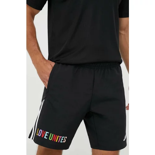 Adidas Kratke hlače za vadbo Pride Tiro Downtime črna barva