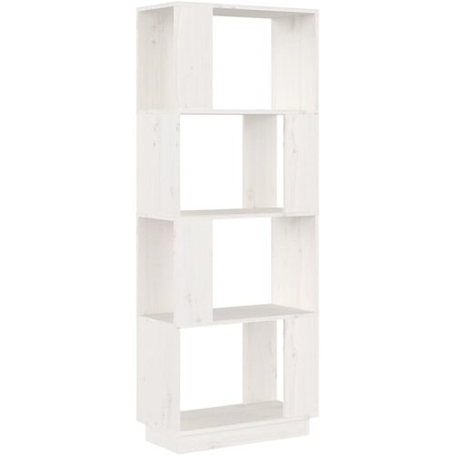 Maison Chic Knjižna omara - Knjižni regal bela 51x25x132 cm trdna borovina, (21724997) Slike