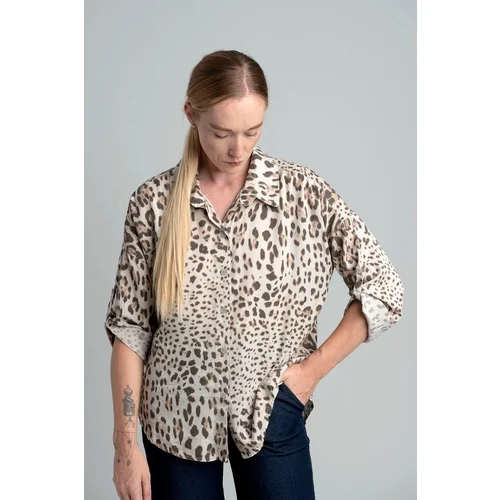 LAMIA MODA Beige blouse with spots