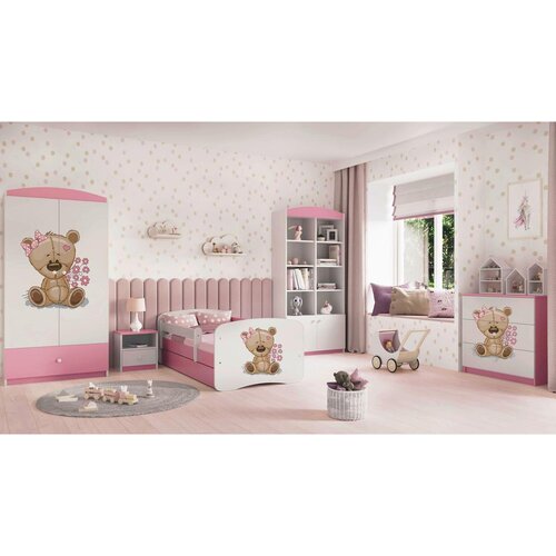 HAPPYKIDS OTROKA POSTELJA DREAMY MEDVEDKA (VE BARV IN DIMENZIJ)-Roza-80x160 Cene