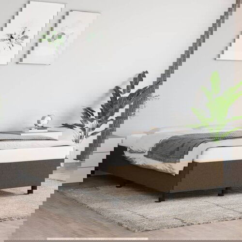 Furnova Posteljni okvir brez vzmetnice temno rjava 120x190 cm blago, (21934001) Slike