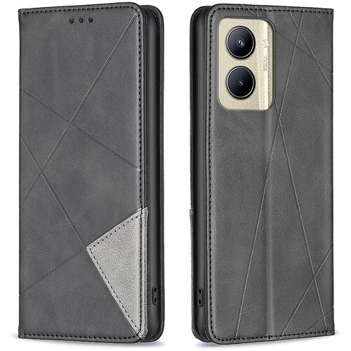 INORCO Ohi&amp;scaron;je telefona z vzorcem za vtiskovanje za Realme C33 2023 4G/C33 4G PU usnjeno držalo za kartice, ki spaja pokrov stojala za telefon, (22035704) Slike