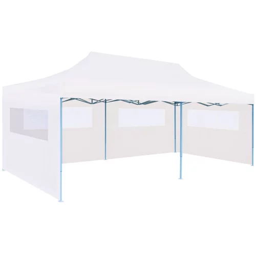 vidaXL Zložljiv pop-up vrtni šotor s stranicami 3x6 m jeklen bel