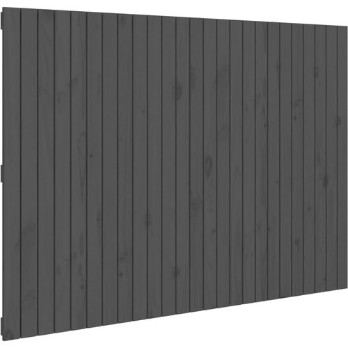 vidaXL Stensko posteljno vzglavje sivo 159,5x3x110 cm trdna borovina, (20735268) Cene