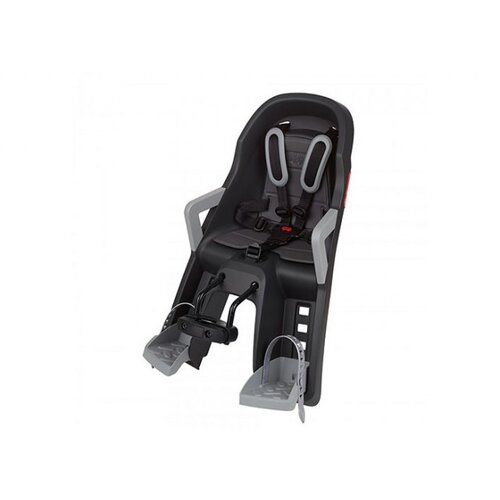 Polisport korpa za dete guppy mini+ prednja na ram prednje kačenje dark grey-silver Slike