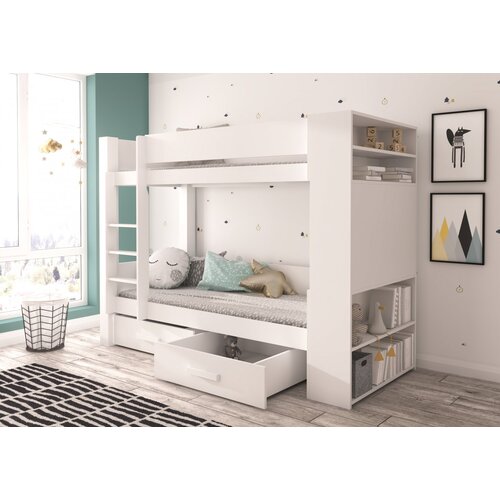 ADRK Krevet na kat GARET za 2 osobe s madracima 200x90 94 cm - BIJELA Cijene