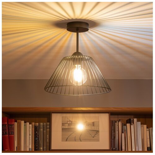 Brilagi LED plafonski luster CERIA WIRE 1xE27/60W/230V prečnik 30 cm crna Slike
