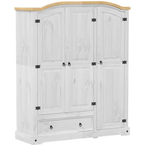  Ormar Corona 151,5 x 52 x 186 cm od masivne borovine Bijela Slike