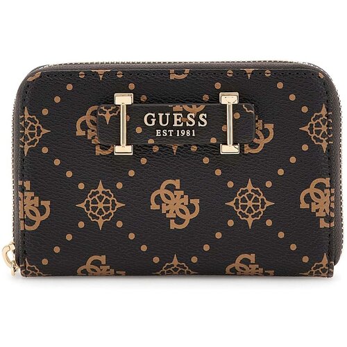 Guess Denarnice Silia Slg Medium Zip Around Kostanjeva Slike