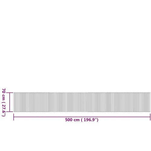  Tepih pravokutni prirodni 70 x 500 cm od bambusa Slike